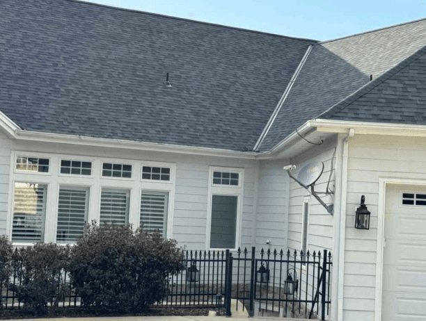 Completed shingle replacement after repair